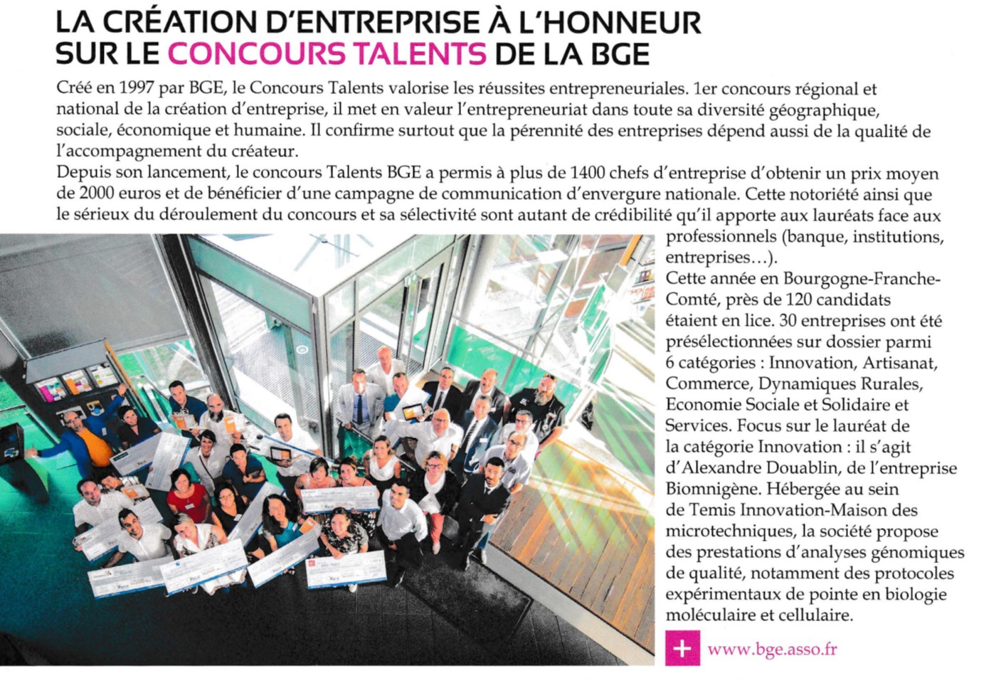 Article published in Temis News n°59